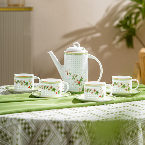 Sweet Berry Tea/Coffee Set-9 Pieces