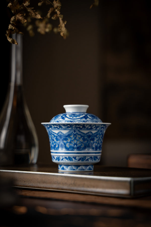 TENSI Kiln Baoxiang Motif Dual-Persona Lidded Tea Bowl