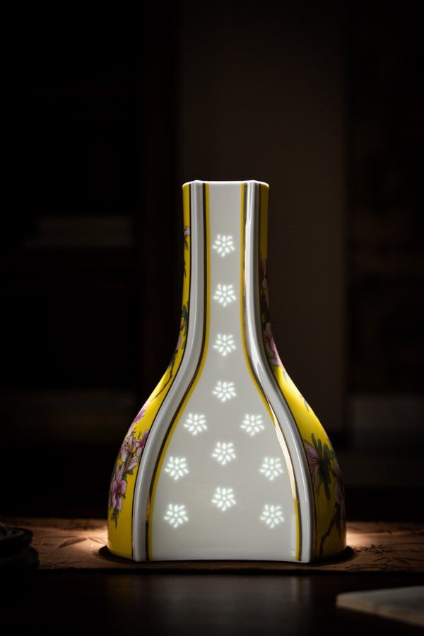 Spring Abundance Colored Rice Pattern Vase Set