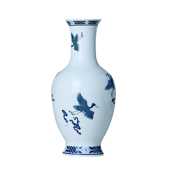 HP00021-青花祥鹤插花瓶