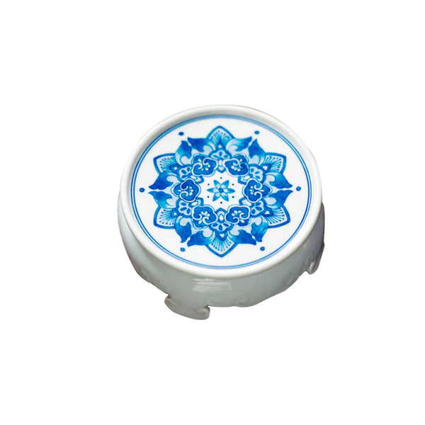 TENSI Kiln Treasure-Flower Motif Lid Rest