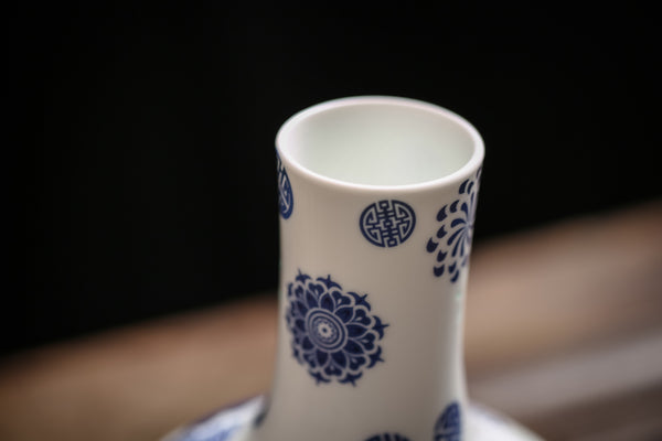 Celestial Globe Blue-and-White Porcelain Vase
