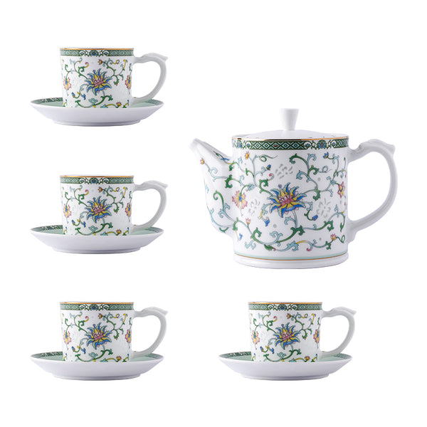 Amidst The Blossoms Tea/Coffee Set-9 Pieces