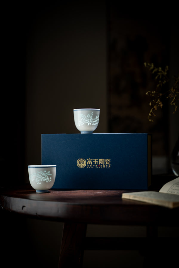 FYY008-暗刻龙凤对杯