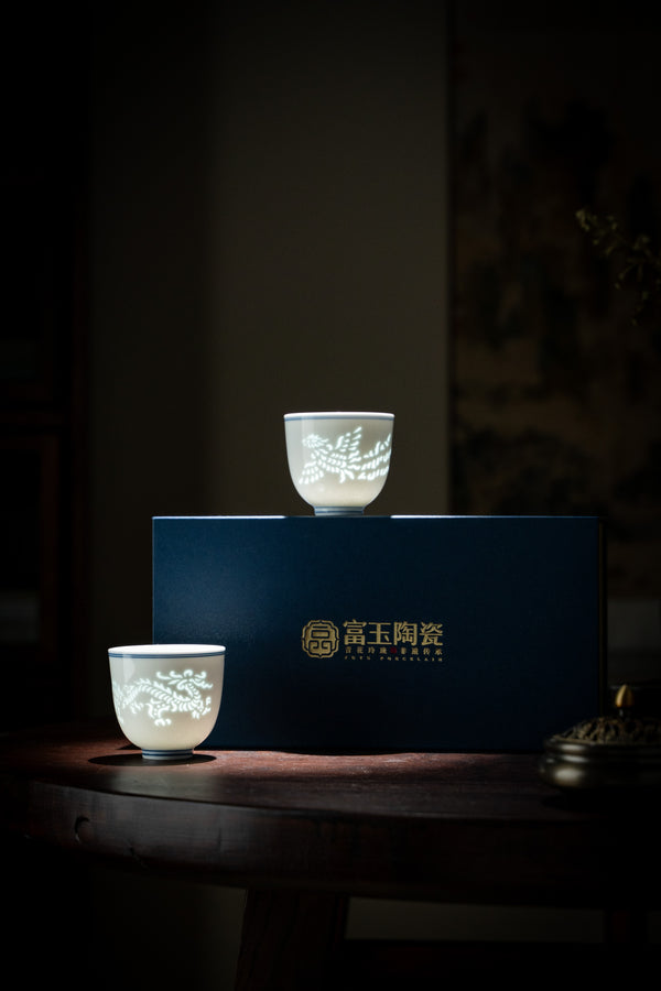 FYY008-暗刻龙凤对杯