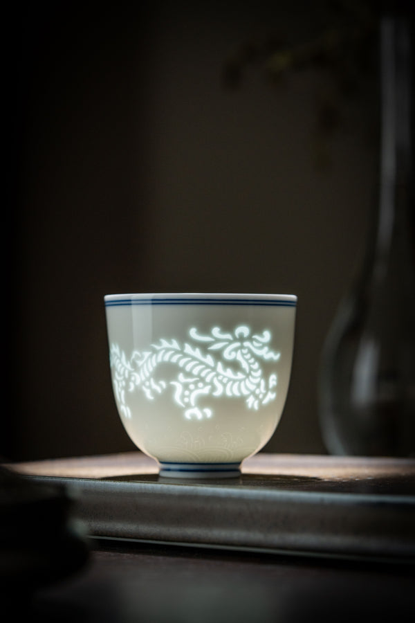 FYY008-暗刻龙凤对杯