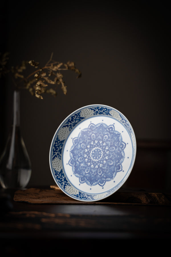 TENSI Kiln Treasure-Flower Motif Teapot Tray