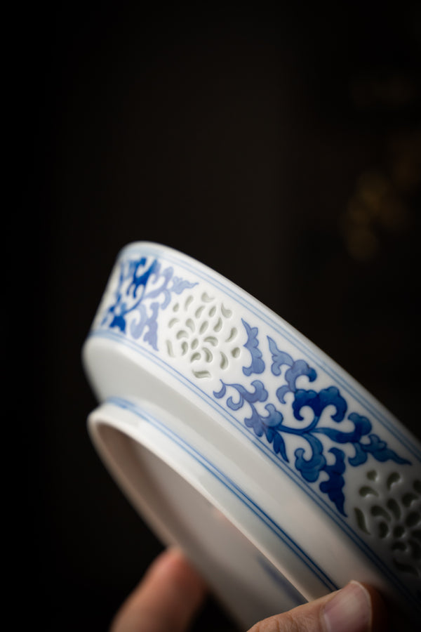 TENSI Kiln Treasure-Flower Motif Teapot Tray