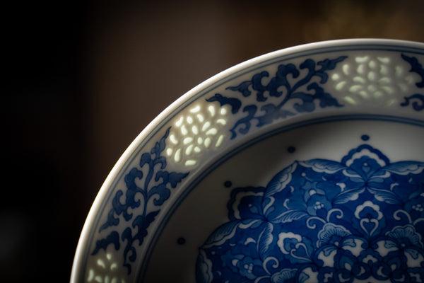 TENSI Kiln Treasure-Flower Motif Teapot Tray