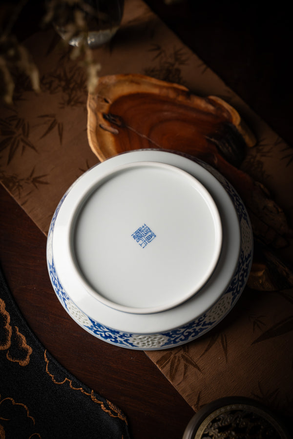 TENSI Kiln Treasure-Flower Motif Teapot Tray