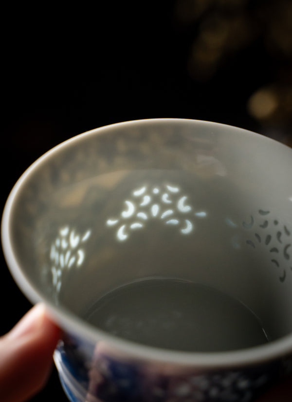 TENSI Kiln Baoxiang Motif Dual-Persona Lidded Tea Bowl
