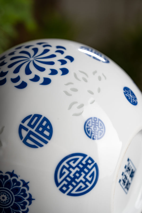 Celestial Globe Blue-and-White Porcelain Vase
