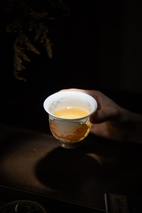 TENSI Kiln Iron-Red 'Landscape Window' Teacup