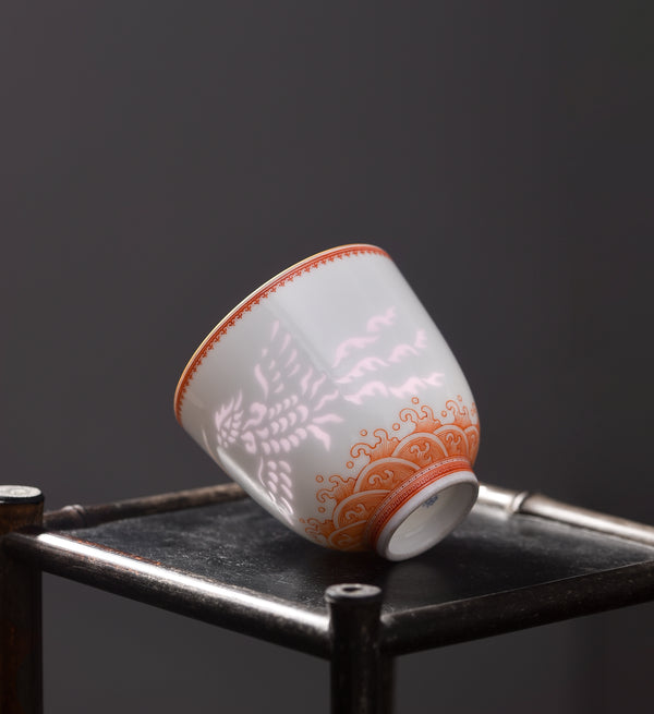 TENSI Kiln Luminous Dragon-Phoenix Pair Cups