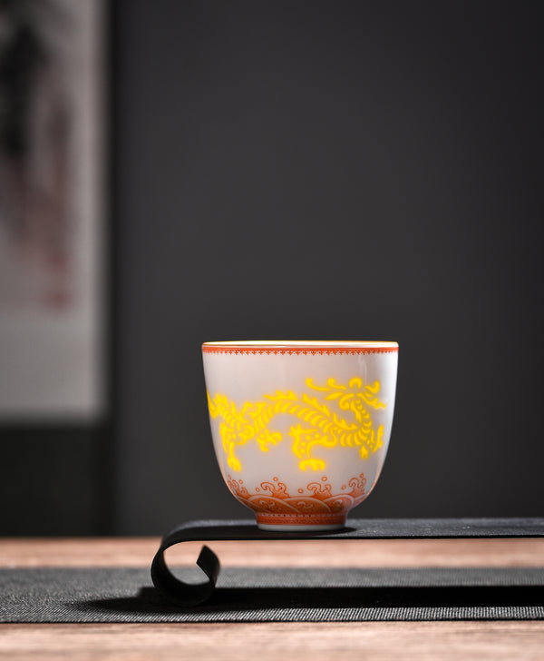 TENSI Kiln Luminous Dragon-Phoenix Pair Cups