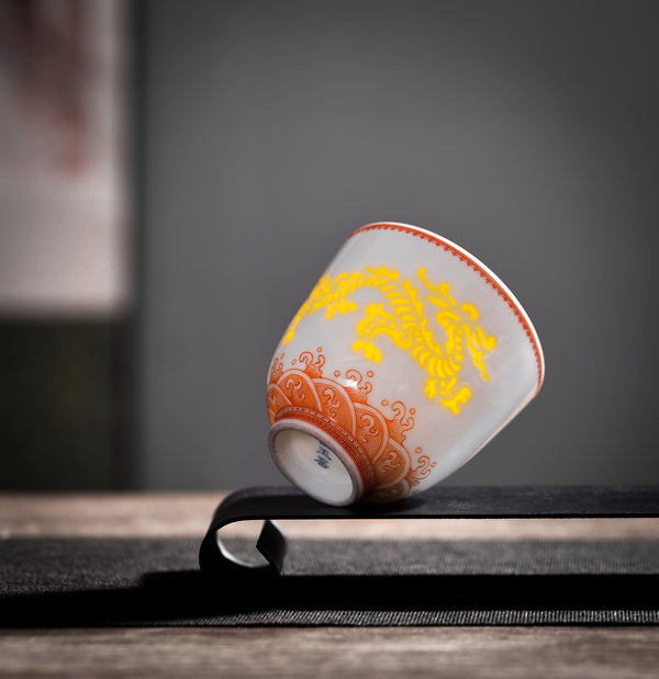 TENSI Kiln Luminous Dragon-Phoenix Pair Cups