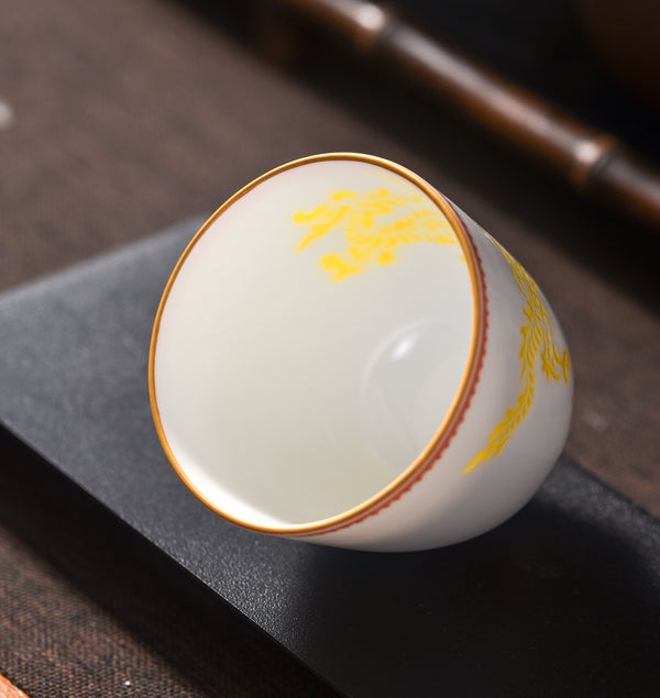 TENSI Kiln Luminous Dragon-Phoenix Pair Cups