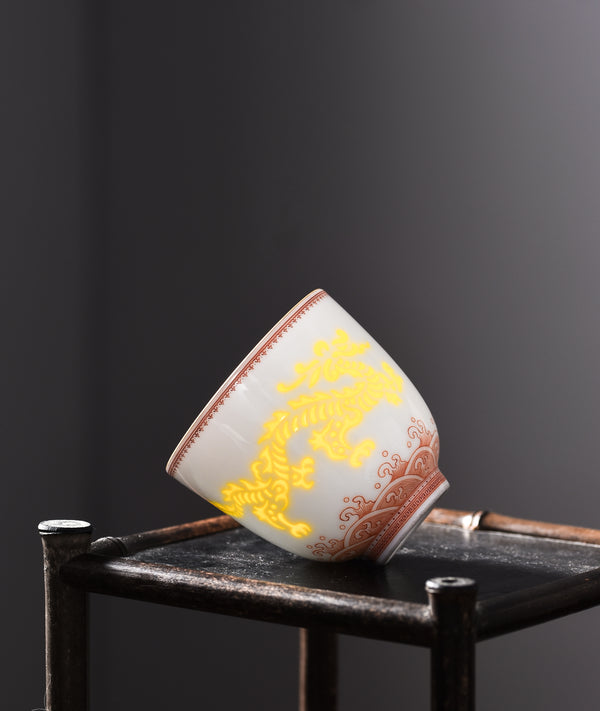TENSI Kiln Luminous Dragon-Phoenix Pair Cups