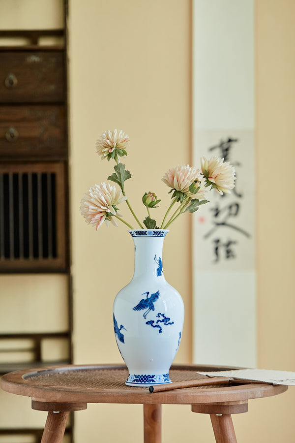 HP00021-青花祥鹤插花瓶