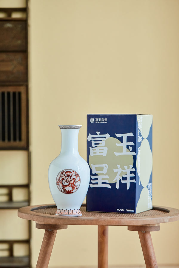 HP00012-矾红双龙瓶