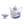 Blue and White Porcelain Twin-Pines Wine Set